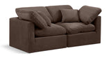 Indulge Brown Velvet Modular Sofa 147Brown-S70 Meridian Furniture