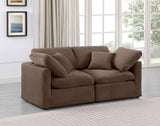 Indulge Brown Velvet Modular Sofa 147Brown-S70 Meridian Furniture