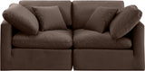 Indulge Brown Velvet Modular Sofa 147Brown-S70 Meridian Furniture