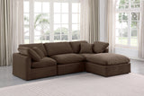 Indulge Brown Velvet Modular Sectional 147Brown-Sec4A Meridian Furniture