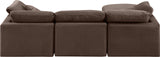 Indulge Brown Velvet Modular Sectional 147Brown-Sec4A Meridian Furniture