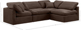 Indulge Brown Velvet Modular Sectional 147Brown-Sec4B Meridian Furniture