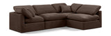 Indulge Brown Velvet Modular Sectional 147Brown-Sec4B Meridian Furniture