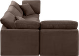 Indulge Brown Velvet Modular Sectional 147Brown-Sec4B Meridian Furniture