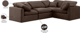 Indulge Brown Velvet Modular Sectional 147Brown-Sec4C Meridian Furniture