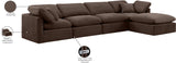 Indulge Brown Velvet Modular Sectional 147Brown-Sec5A Meridian Furniture