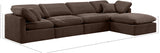 Indulge Brown Velvet Modular Sectional 147Brown-Sec5A Meridian Furniture