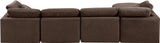 Indulge Brown Velvet Modular Sectional 147Brown-Sec5A Meridian Furniture