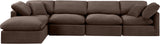 Indulge Brown Velvet Modular Sectional 147Brown-Sec5A Meridian Furniture