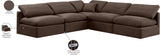 Indulge Brown Velvet Modular Sectional 147Brown-Sec5B Meridian Furniture