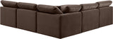 Indulge Brown Velvet Modular Sectional 147Brown-Sec5B Meridian Furniture