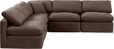 Indulge Brown Velvet Modular Sectional 147Brown-Sec5B Meridian Furniture