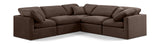 Indulge Brown Velvet Modular Sectional 147Brown-Sec5C Meridian Furniture