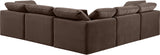 Indulge Brown Velvet Modular Sectional 147Brown-Sec5C Meridian Furniture