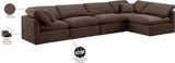 Indulge Brown Velvet Modular Sectional 147Brown-Sec5D Meridian Furniture