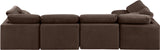 Indulge Brown Velvet Modular Sectional 147Brown-Sec5D Meridian Furniture