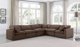 Indulge Brown Velvet Modular Sectional 147Brown-Sec6A Meridian Furniture