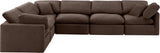 Indulge Brown Velvet Modular Sectional 147Brown-Sec6A Meridian Furniture