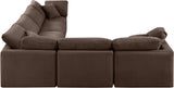 Indulge Brown Velvet Modular Sectional 147Brown-Sec6A Meridian Furniture