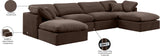 Indulge Brown Velvet Modular Sectional 147Brown-Sec6B Meridian Furniture