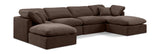 Indulge Brown Velvet Modular Sectional 147Brown-Sec6B Meridian Furniture