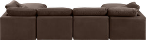 Indulge Brown Velvet Modular Sectional 147Brown-Sec6B Meridian Furniture
