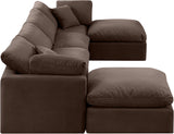 Indulge Brown Velvet Modular Sectional 147Brown-Sec6B Meridian Furniture