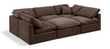 Indulge Brown Velvet Modular Sectional 147Brown-Sec6C Meridian Furniture