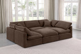 Indulge Brown Velvet Modular Sectional 147Brown-Sec6C Meridian Furniture