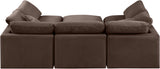 Indulge Brown Velvet Modular Sectional 147Brown-Sec6C Meridian Furniture