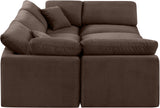 Indulge Brown Velvet Modular Sectional 147Brown-Sec6C Meridian Furniture