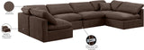 Indulge Brown Velvet Modular Sectional 147Brown-Sec6D Meridian Furniture