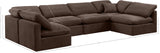 Indulge Brown Velvet Modular Sectional 147Brown-Sec6D Meridian Furniture