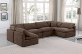 Indulge Brown Velvet Modular Sectional 147Brown-Sec6D Meridian Furniture