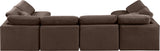 Indulge Brown Velvet Modular Sectional 147Brown-Sec6D Meridian Furniture