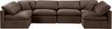 Indulge Brown Velvet Modular Sectional 147Brown-Sec6D Meridian Furniture