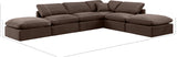 Indulge Brown Velvet Modular Sectional 147Brown-Sec6E Meridian Furniture