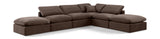 Indulge Brown Velvet Modular Sectional 147Brown-Sec6E Meridian Furniture