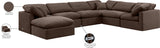 Indulge Brown Velvet Modular Sectional 147Brown-Sec7A Meridian Furniture