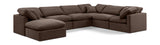 Indulge Brown Velvet Modular Sectional 147Brown-Sec7A Meridian Furniture