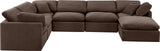 Indulge Brown Velvet Modular Sectional 147Brown-Sec7A Meridian Furniture