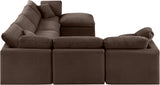 Indulge Brown Velvet Modular Sectional 147Brown-Sec7A Meridian Furniture