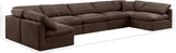 Indulge Brown Velvet Modular Sectional 147Brown-Sec7B Meridian Furniture