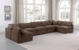 Indulge Brown Velvet Modular Sectional 147Brown-Sec7B Meridian Furniture