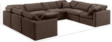 Indulge Brown Velvet Modular Sectional 147Brown-Sec8A Meridian Furniture