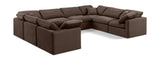 Indulge Brown Velvet Modular Sectional 147Brown-Sec8A Meridian Furniture