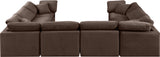 Indulge Brown Velvet Modular Sectional 147Brown-Sec8A Meridian Furniture