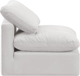 Indulge Cream Velvet Armless Chair 147Cream-Armless Meridian Furniture