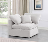 Indulge Cream Velvet Corner Chair 147Cream-Corner Meridian Furniture