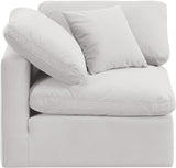 Indulge Cream Velvet Corner Chair 147Cream-Corner Meridian Furniture